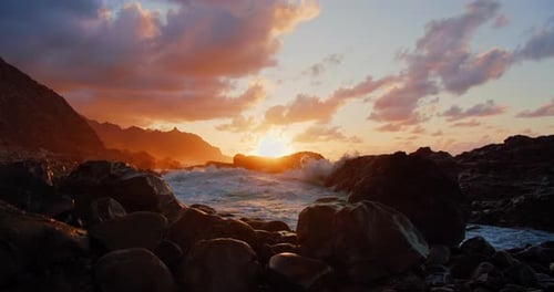 Sunset Over Ocean
