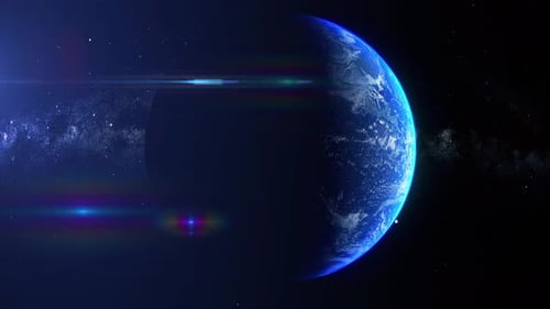 Orbiting Realistic Earth Seamless Loop