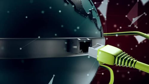 Digital Earth Network Connection With Ethernet Cable