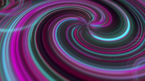 Abstract Swirling Neon Light Trails Background