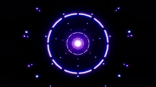 Neon Light Tunnel Loop 4K