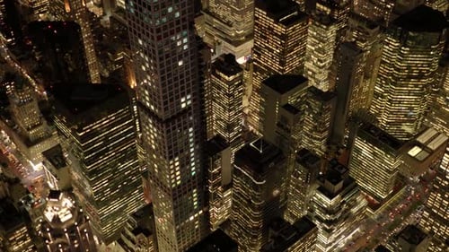 Manhattan New York City Skyscrapers Cityscape Buildings View Background