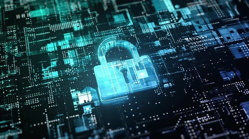 Digital Data Protection with Futuristic Circuit Board