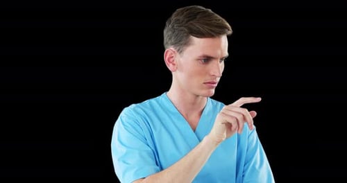 Surgeon using digital screen