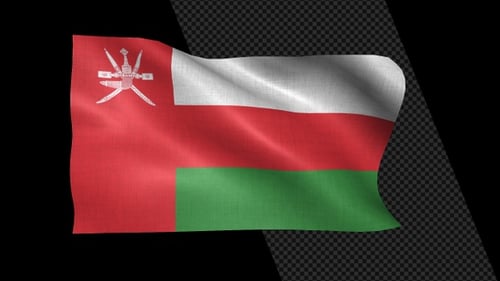 Realistic Waving Flag of Oman Animation