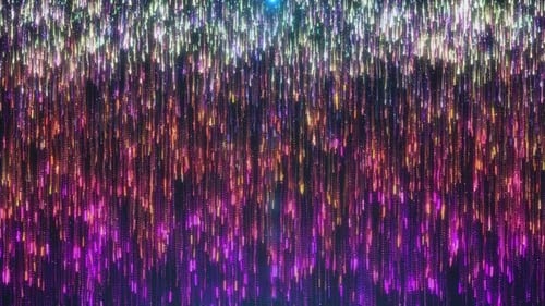 Vibrant Glowing Particle Rain Motion Background