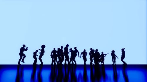 Modern Animated Dancing Silhouettes for Music and Party Videos