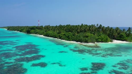 Natural aerial abstract view of a summer white paradise sand beach and blue sea background in high r