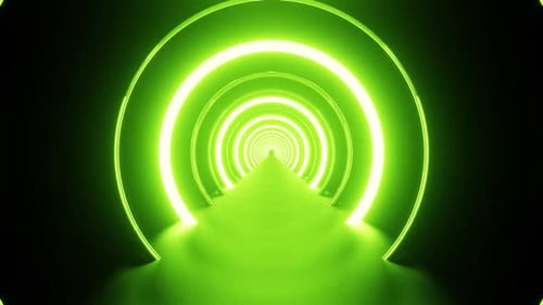 Green Toxic Tunnel Ring Background Vj Loop HD