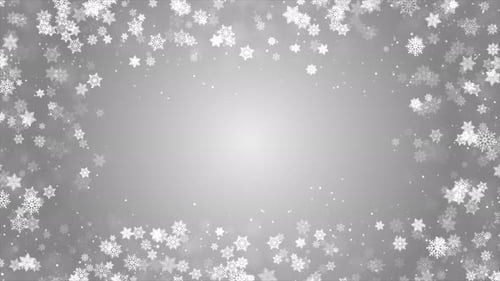 Silber/Weiß Konfetti Schneeflocken Bokeh-Lichter Rahmenrand rot Merry Christmas