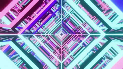 Light Pink And Blue Square Background Vj Loop 4K