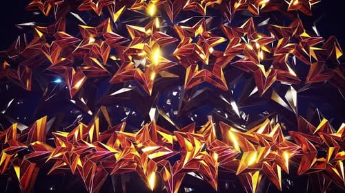 Golden Stars Fancy Background 4k
