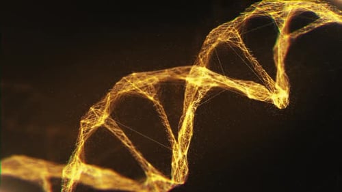 Binary Molecules Structure DNA Nano Model Rotating Medical 3D Animation