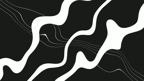 Abstract Flowing Liquid Lines Animation Background Loop