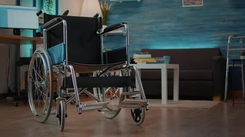 Empty Wheelchair in a Living Room Setting