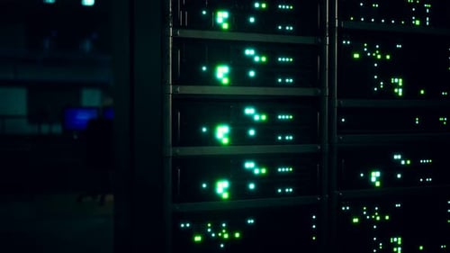 Blinking Server Lights in Data Center Animation