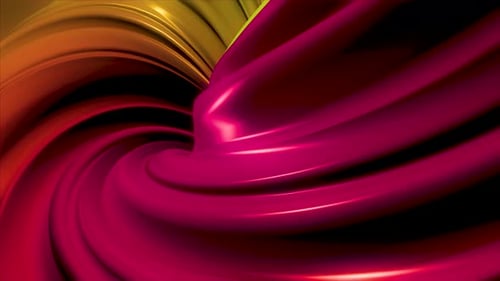 3D minimal abstract shapes continuously looping