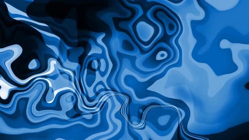 Abstract Blue Liquid Fluid Flow Animation Background