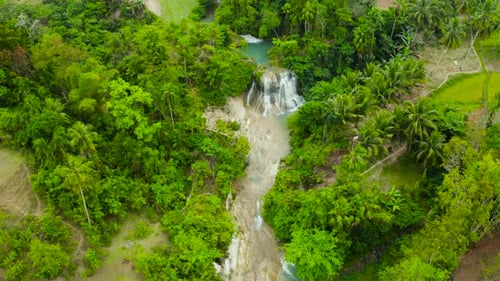 Beautiful Tropical Waterfall Philippines Cebu
