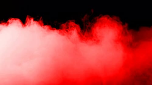Ethereal Red Smoke Billowing on Black Background