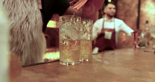 Making a Cold Whiskey Cocktail