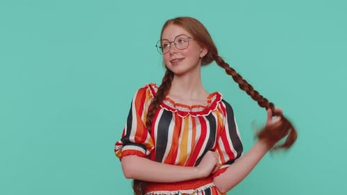 Teen Girl Smiling and Posing Portrait