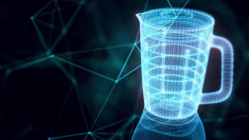 blender hologram Close up 4k