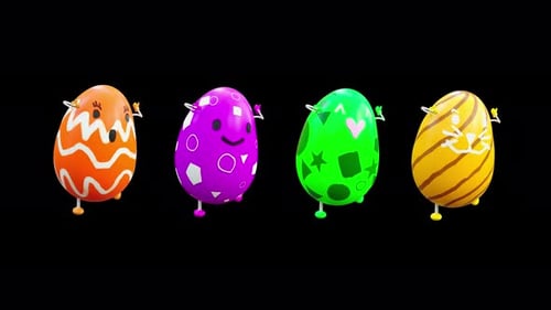 39 Easter Day Eggs Dancing 4K