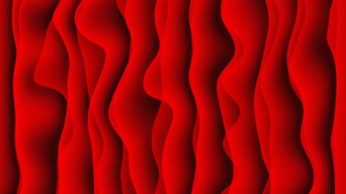 Abstract Red Fluid Waves Dynamic Background Loop