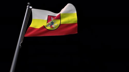 Realistic Waving Flag with Emblem