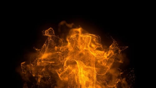 Abstract Flowing Glowing Particles Background Animation