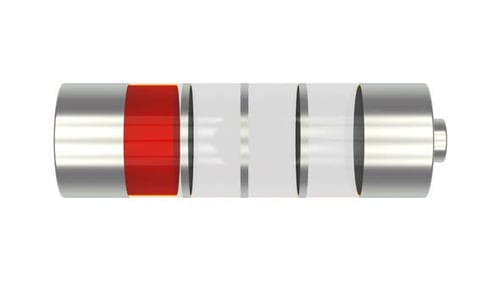 Animated 3D Battery Icon Charging and Discharging Status Indicator