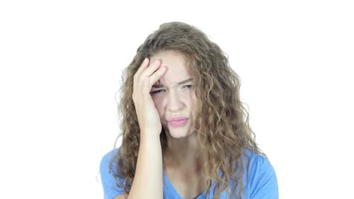 Headache, Frustration, Tension, Depressed Young Woman