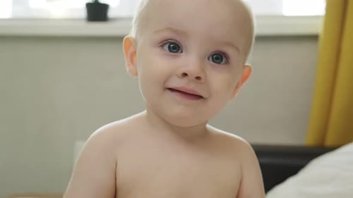 Close Up of a Baby Boy Smiling