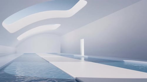 Empty room with water inside