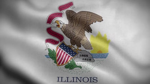 Illinois State Flag Front HD