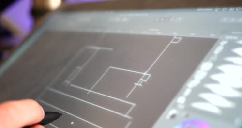 Hand Drawing Design on a Digital Tablet
