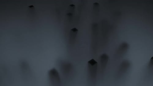 Abstract Geometric Rods Rising and Falling Loop Animation