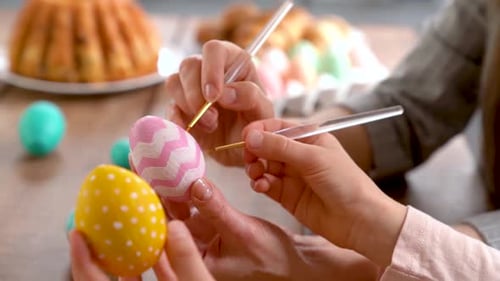 Familie zu Ostern