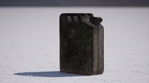 Old Metal Fuel Canister at Salt Flats in Utah