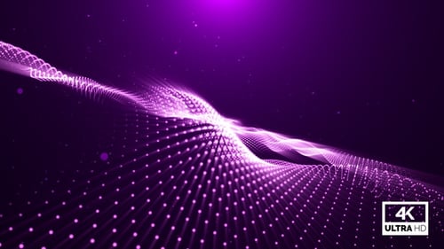 Partículas modernas cor-de-rosa Wave Flow Looped V5