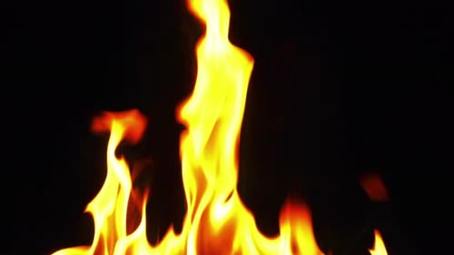 Close Up of Yellow and Orange Flames