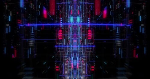 Seamless loop of abstract futuristic technological background