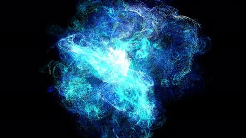 Blue Particle Cloud Abstract Animation