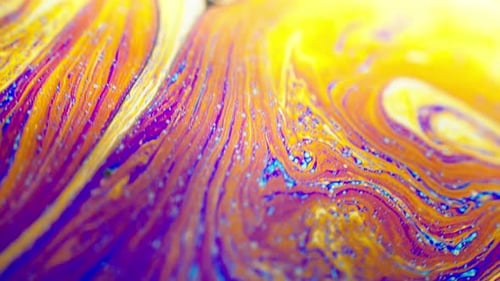 Colorful Abstract Background Fluid Rainbow Colors in Motion, Macro Shot