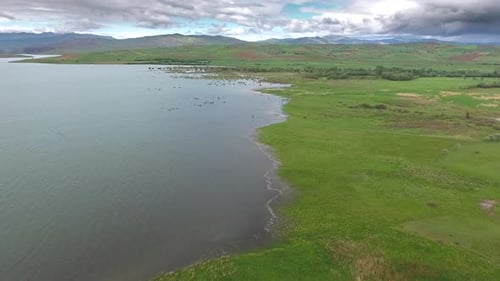 Rising Water Level in Plain Left Fields Under Flood