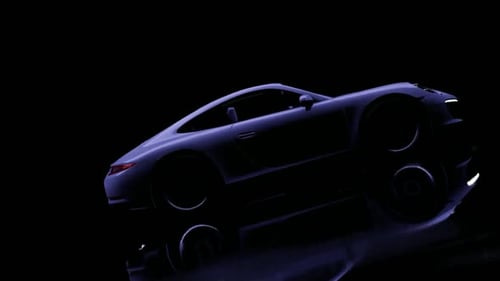 Modern 3D Sports Car Reveal with Dynamic Lighting