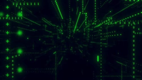 Futuristic Digital Grid Data Stream Technology Background