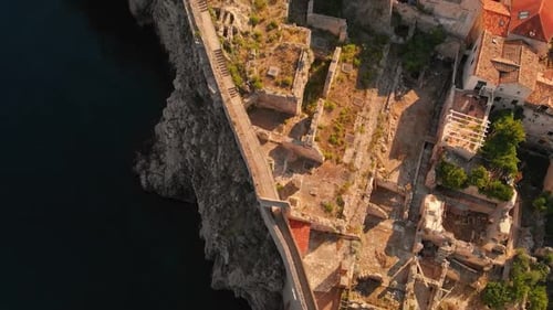 Aerial View of Croatian City Dubrovnik