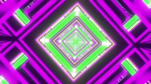 Rotated And Colored Vj Tunnel Loop 4K